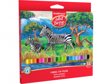 Produse pentru școală și activități creative - Carioci ArtBerry Washable, 18/set