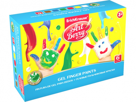 Produse pentru școală și activități creative - Set Acuarele ArtBerry Finger Paints cu Aloe Vera
