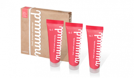 Set 3 deodorante natural vegan Nuud, 40 ml tub roz Wholelottanuud pack