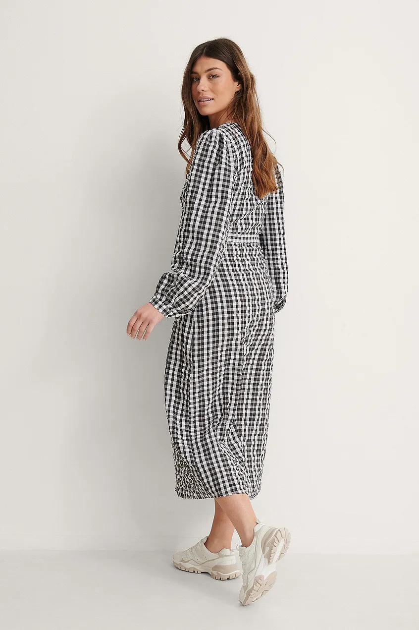 Rochie Checked Overlapped [2]
