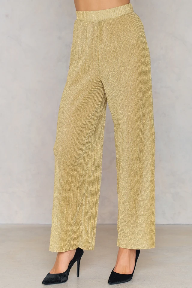 Pantaloni Glittery Pleated [3]