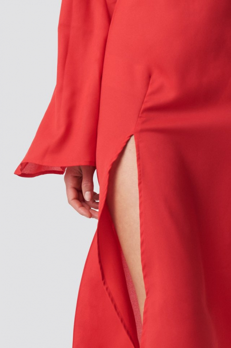 Rochie High Slit Asymmetric Midi Dress [4]