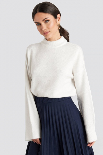 Pulover Wide Sleeve Round Neck Knitted [1]
