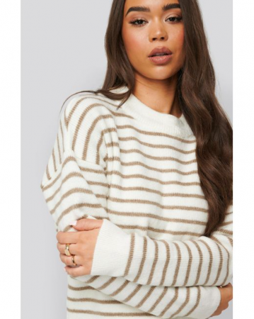 Pulover Striped Round Neck Knitted Sweater [1]
