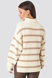 Pulover High Neck Striped Knitted [1]