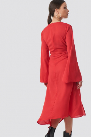 Rochie High Slit Asymmetric Midi Dress [1]