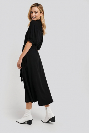 Rochie Puff Sleeve Belted Midi [1]