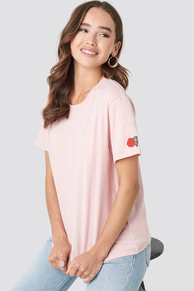 Tricou Rose Sleeve Embroidery [0]