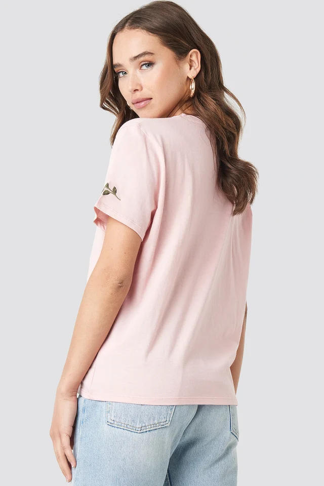Tricou Rose Sleeve Embroidery [1]