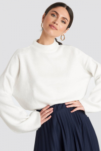 Pulover Wide Sleeve Round Neck Knitted [4]