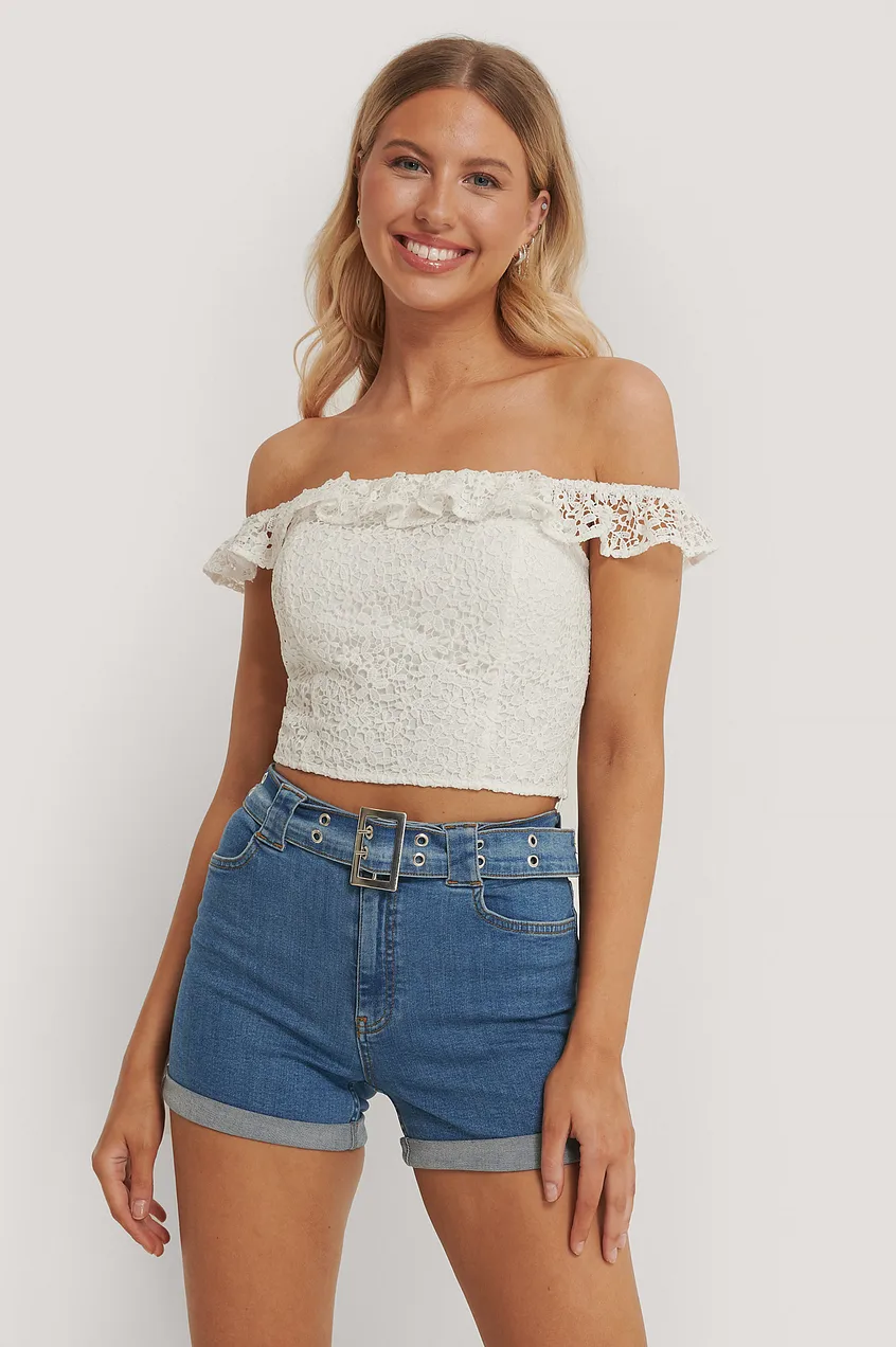 Top Recycled Off Shoulder Lace [0]