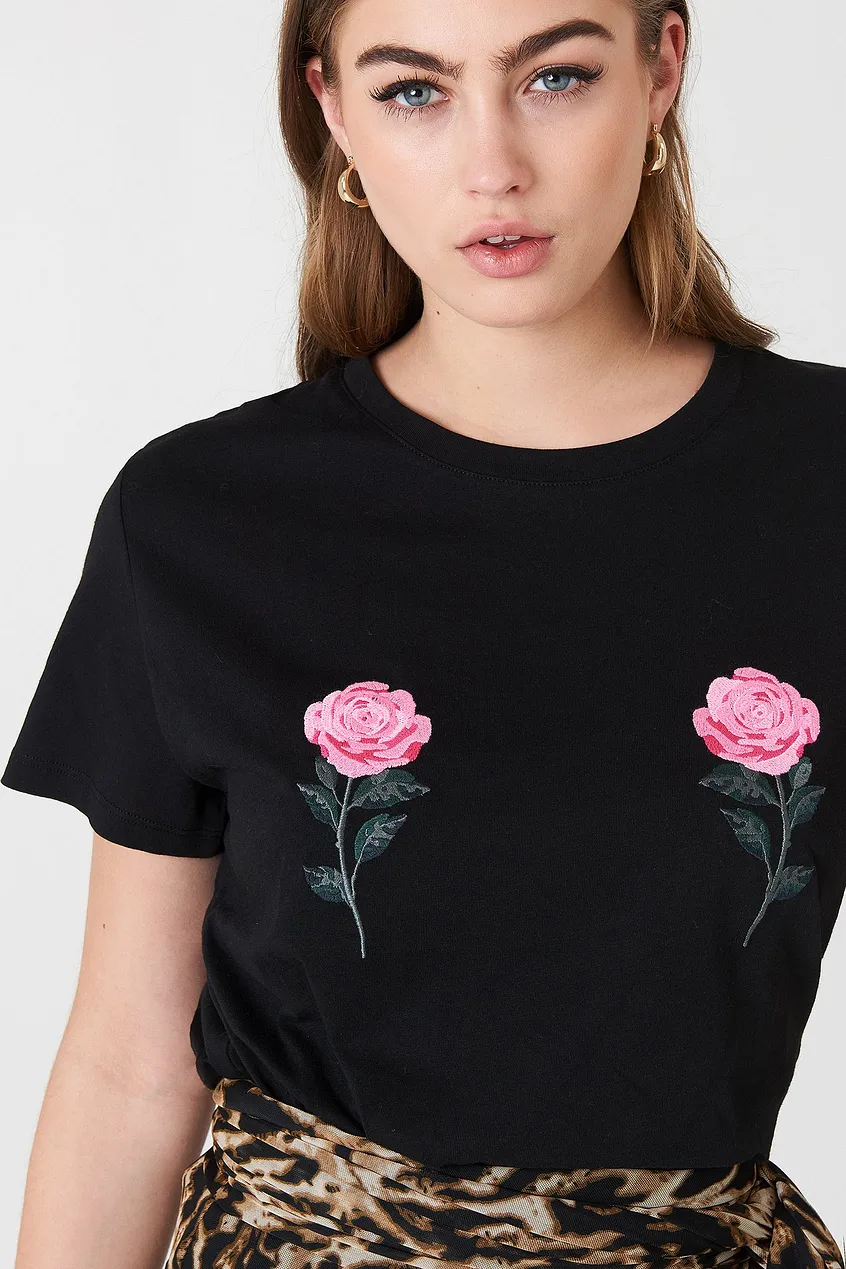 Tricou Flower Embroidery Tee [0]