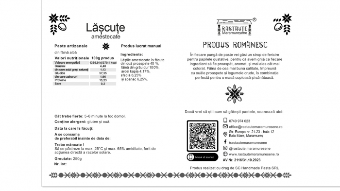 Lășcuțe amestecate – Paste artizanale colorate cu legume din Maramureș [3]