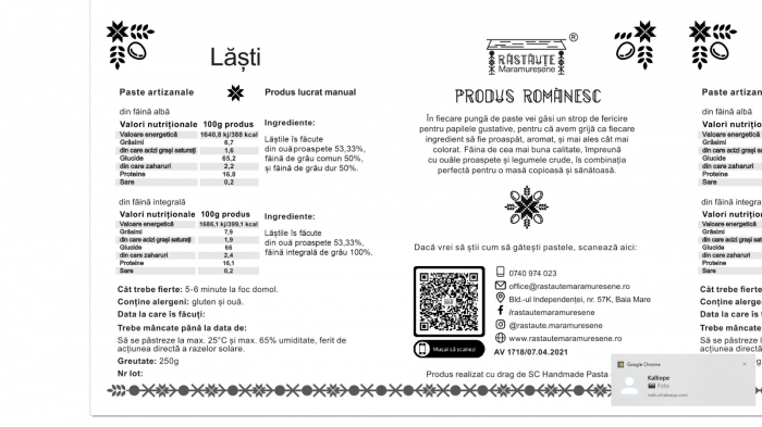 Lăști artizanale cu ou – Paste tradiționale din grâu dur [2]