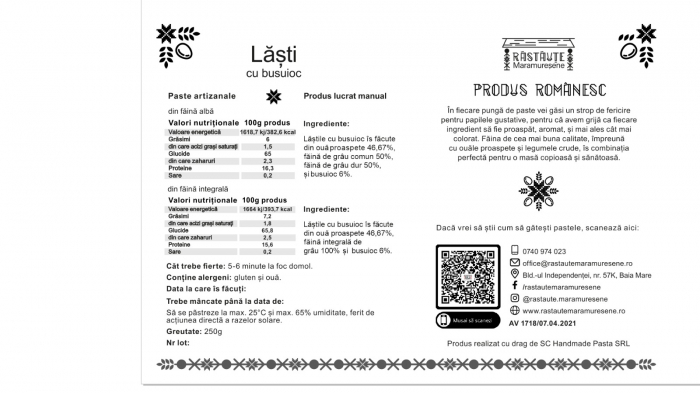 Laști cu busuioc – Paste artizanale cu busuioc [3]