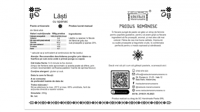 Laști cu spanac – Paste artizanale verzi [4]