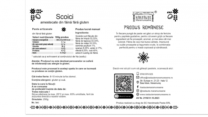 Scoici amestecate fără gluten – Paste artizanale colorate [4]