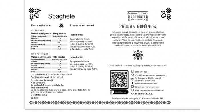 Spaghete simple – Paste artizanale cu ou din Maramureș [4]