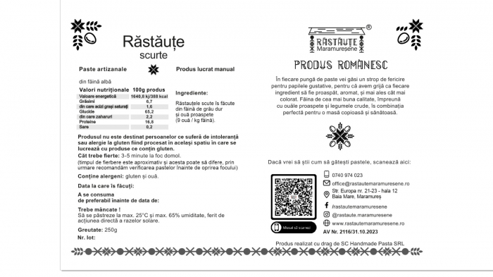 Tăieței de casă scurți – Paste tradiționale cu ou [2]