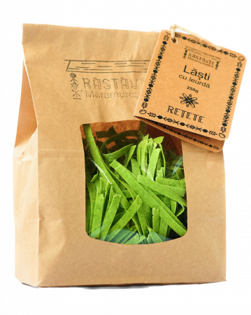 Paste cu legume și verdețuri - Laști cu leurdă – Paste artizanale verzi din Maramureș