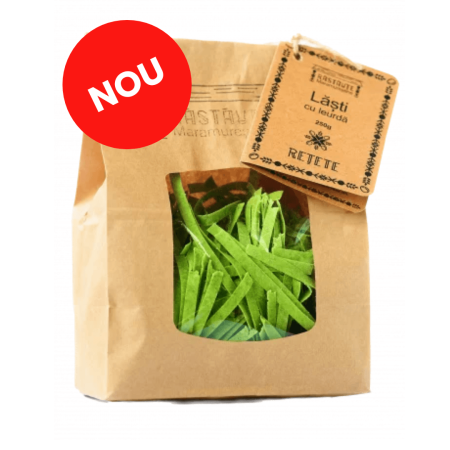 Paste cu legume și verdețuri - Laști cu leurdă – Paste artizanale verzi din Maramureș