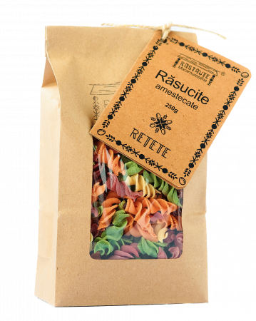 Paste colorate cu legume - Răsucite amestecate – Paste artizanale colorate cu legume