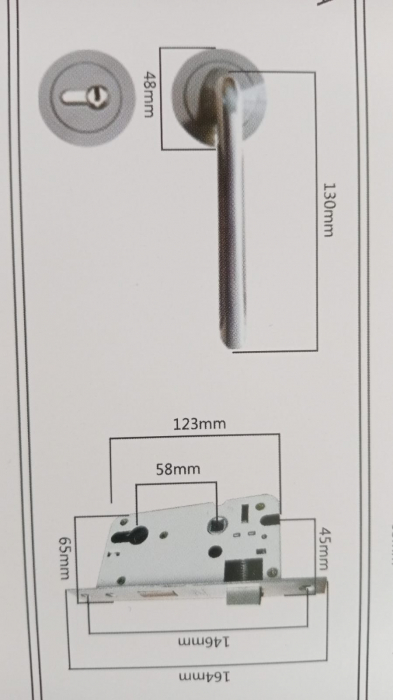 Set Broasca ingropata, maner usa si butuc cu chei  Best Imperial, model Seria G, usa interior [5]
