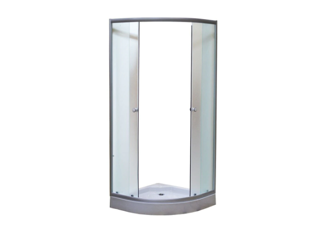 Cabina dus cu cadita semirotunda 90/90 cm alba [2]