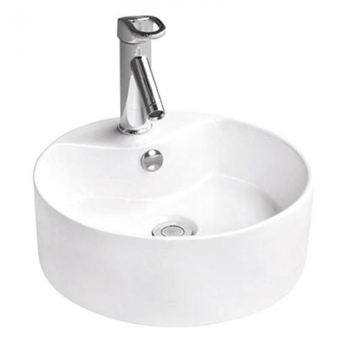 Lavoar pe blat Ibiza, Fluminia, 46.5x46.5 cm, Alb,ceramica sanitara [2]