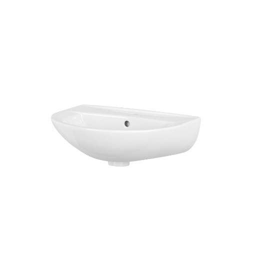 Lavoar din ceramica cu piedestal, culoare alb,ceramica sanitara 50 x 32 x 80 cm,cu baterie si sifon [3]