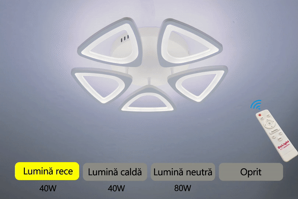 LUSTRA LED 80W CU 5 BRATE 3 CULORI+IR 470mm x 85mm [2]