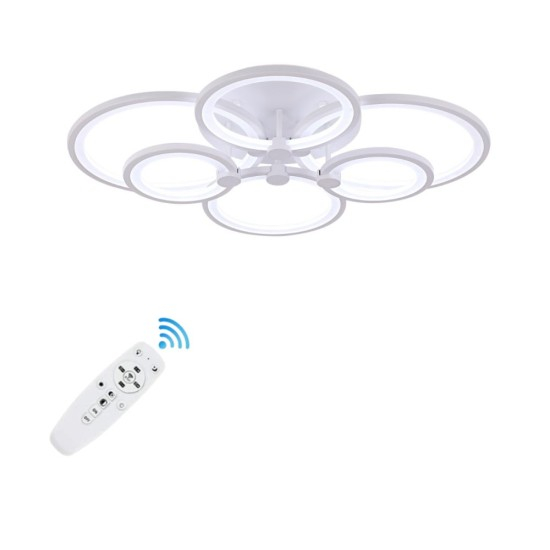 LUSTRA LED CERCURI 100W CU 6 BRATE 3 CULORI+IR 830mm x 140mm [3]