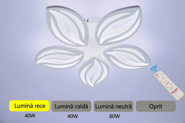 LUSTRA LED DIMABILA 80W 5 BRATE 3 CULORI+IR 480mm x 85mm [2]