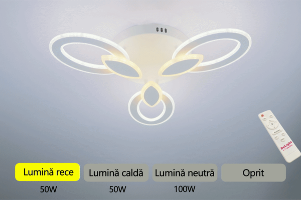 LUSTRA LED LIVING 100W CU 3 BRATE 3 CULORI+IR 550mm x 90mm [2]