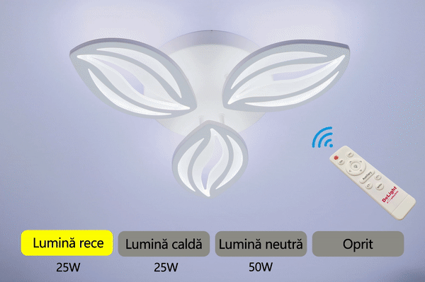 LUSTRA LED LIVING 50W 3 BRATE 3 CULORI+IR 480mm x 85 [3]