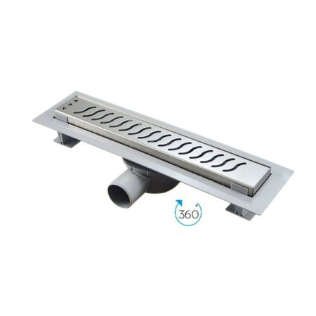 Rigola dus Optima 40 cm, cu gratar inox, 50 mm Say cu izolatie Bukle [2]
