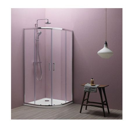 Cabina de dus semirotunda, KolpaSan, TKP 80,Eco Quat,80 x 80 x 185 cm, sticla securizata 5 mm [3]