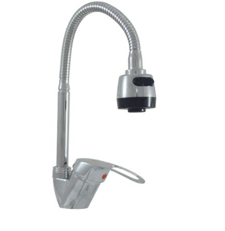 Set chiuveta blat plus baterie lebada flexibila si sifon mare 9 cm ,inox,cuva stanga ,Raulconstruct ,42x76 cm,anticalcar cu izolatie,preaplin [2]