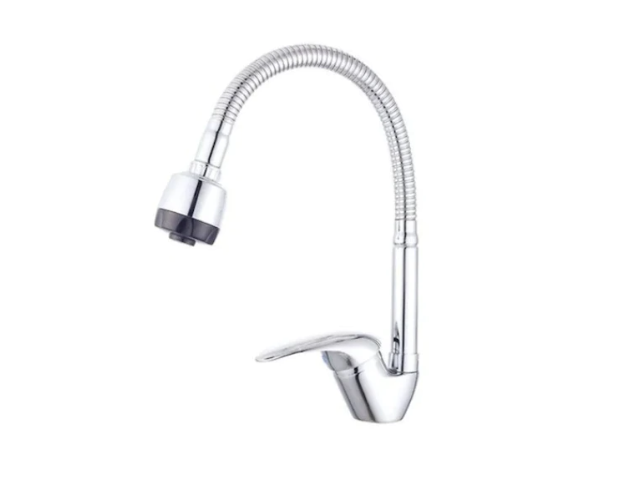 Set chiuveta INOX, cuva dreapta, pentru masca bucatarie, 80x50 cm cu baterie lebada flexibila Tempo si sifon de scurgere [3]
