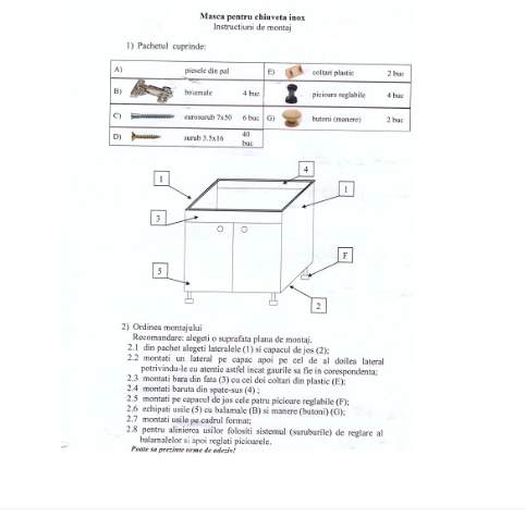 Set ,Masca Chiuveta Stejar ,Raulconstruct, 80 cm X 50 cm X 80 cm, Chiuveta anticalcar ,Baterie lebada flexibila si Sifon scurgere G207EU [4]