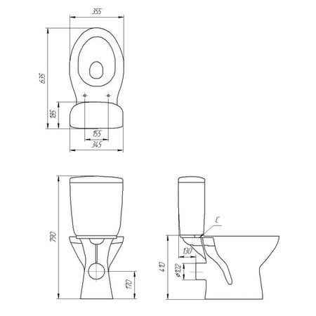 Set compact WC iesire laterala + Capac WC polipropilena+Racord manson insertie metalica [4]
