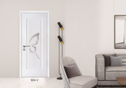 Usa de interior din lemn cu geam BestImp B04-68-V, stanga/dreapta, alb, 203 x 68 cm, toc reglabil [2]