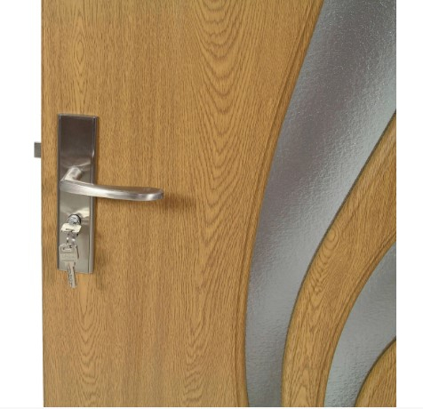 Usa de interior din lemn cu geam Super Door F03-88-Q Stejar stanga/dreapta gri 203 x 88 cm [3]