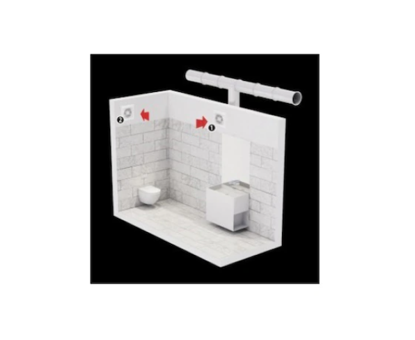 Ventilator axial de baie,18W,fi120 WCH,Senzor de umiditate si temporizator [2]