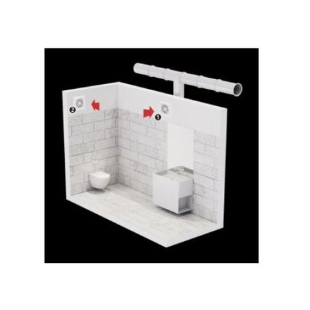 Ventilator baie 120S, Plasa antiinsecte, Debit 150mc/h, Diametru Ø120mm,158 X 158 mm [3]