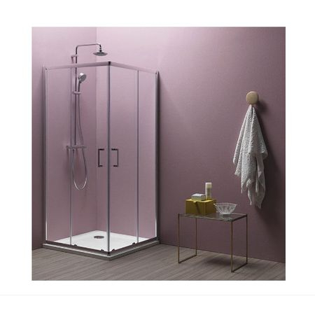 Cabina de dus patrata, KolpaSan, TKK 80,Eco Quat,80 x 80 x 185 cm, sticla securizata 5 mm [2]