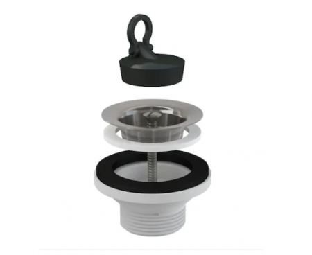 Racord flexibil 1,1/2″ x 40/50 Ani Plast, piulita din plastic + ventil chiuveta cu sita din otel inoxidabil ,A33 [1]