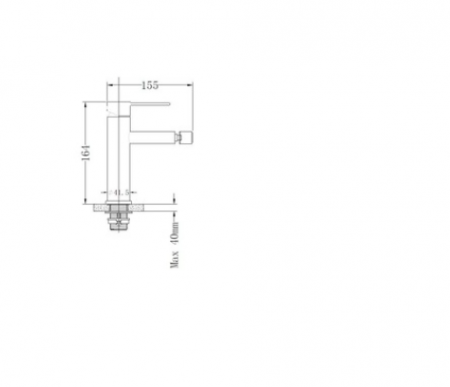 Baterie bideu inox ,CasaBlanca STEEL ,cu ventil automat de scurgere,racorduri 50 cm [1]
