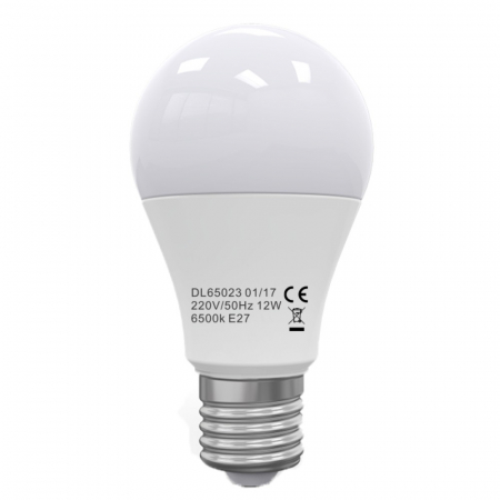 Becuri - Set 10 Becuri Led E27, model glob A60, 15W=120W, 6400K, lumina rece, ore functionare 15.000