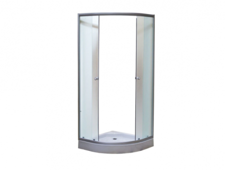 Cabina dus cu cadita semirotunda 90/90 cm alba [1]